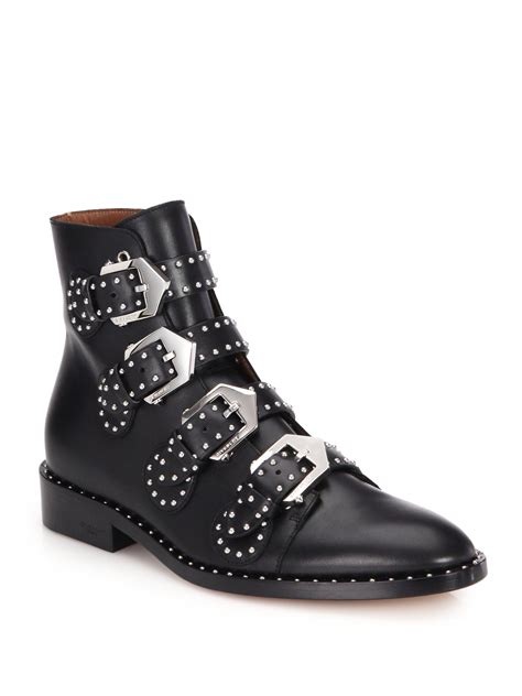 Givenchy Studded Buckled Boots 